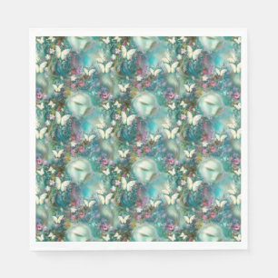 Serviette En Papier Une série de papillons mystiques Design 3