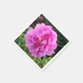 Serviette En Papier Une seule fleur rose (Coin)