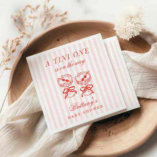 Serviette En Papier Une Tini One Est En Route Baby Shower