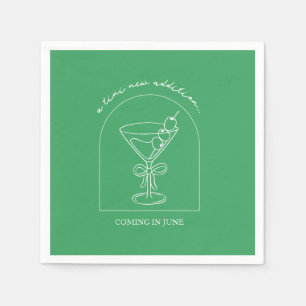 Serviette En Papier Une Tini One Est En Route Martini Baby Shower 