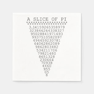 Serviette En Papier Une tranche de présentation Pi