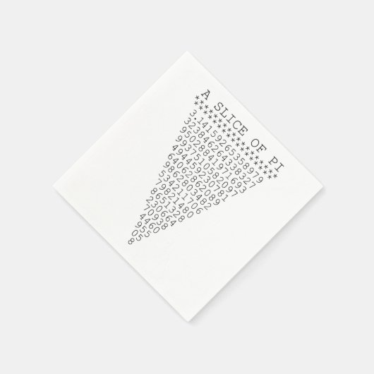 Serviette En Papier Une tranche de présentation Pi (Coin)