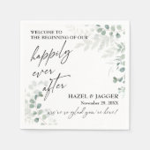 Serviette En Papier Une Verdure Élégante Et Heureuse (Devant)