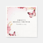 Serviette En Papier Une vie de papillons Shower de mariage (Devant)