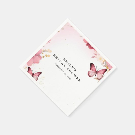 Serviette En Papier Une vie de papillons Shower de mariage (Coin)