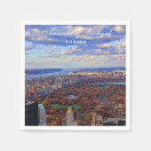 Serviette En Papier Une vue d'en haut : Automne dans Central Park 01 (Devant)