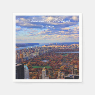 Serviette En Papier Une vue d'en haut : Automne dans Central Park 01