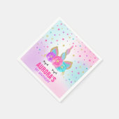 Serviette En Papier Unicorn Anniversaire de la fête Napkin Whimsical U (Coin)