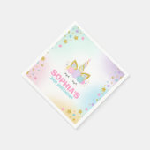 Serviette En Papier Unicorn Anniversaire de la fête Napkin Whimsical U (Coin)