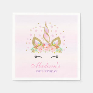 Serviette En Papier Unicorn Anniversaire de la fête Napkin Whimsical U