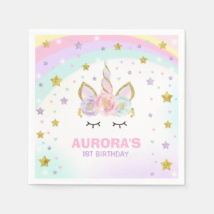 Serviette En Papier Unicorn Anniversaire de la fête Napkin Whimsical U