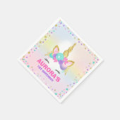 Serviette En Papier Unicorn Anniversaire de la fête Napkin Whimsical U (Coin)