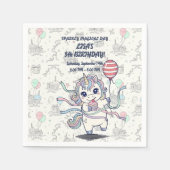 Serviette En Papier Unicorn Célébration magique (Devant)