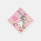 Serviette En Papier Unicorn Dabbing Roller Patinage Anniversaire (Coin)