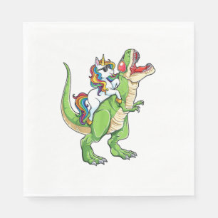 Serviette En Papier Unicorn équitation T rex Dinosaur garçons Filles H