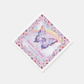 Serviette En Papier Unicorn et Rainbows Anniversaire fée château (Coin)