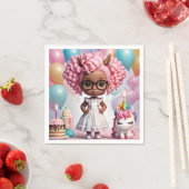 Serviette En Papier Unicorn fille de la fête (En situation)