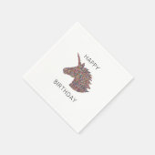 Serviette En Papier Unicorn Joyeux anniversaire Rainbow Sprinkles Napk (Coin)