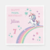 Serviette En Papier Unicorn Magique fête d'anniversaire (Devant)