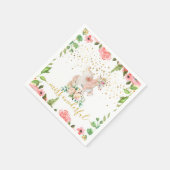 Serviette En Papier Unicorn Miss Onederful Baby Girl Premier anniversa (Coin)