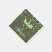 Serviette En Papier Unicorn Monogramme Green St. Patrick's Day (Coin)