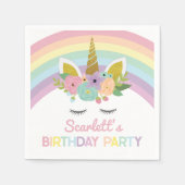 Serviette En Papier Unicorn Rainbows fête d'anniversaire (Devant)