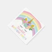 Serviette En Papier Unicorn Rainbows fête d'anniversaire (Coin)