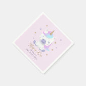 Serviette En Papier Unicorn Thème Anniversaire (Coin)