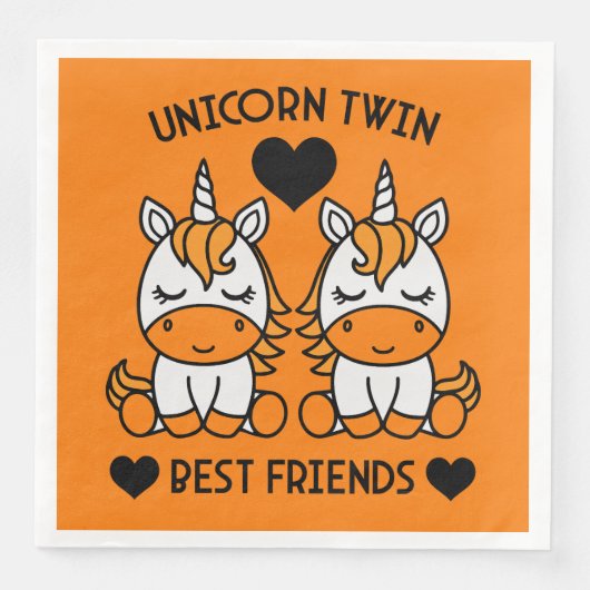 Serviette En Papier Unicorn Twin Sister (Devant)