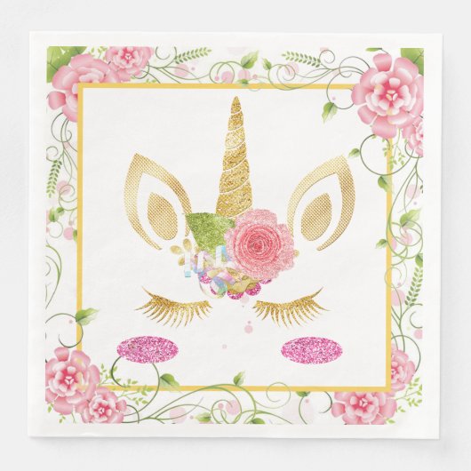 Serviette En Papier Unicorne (Devant)