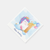Serviette En Papier Unicorne 1er anniversaire (Coin)