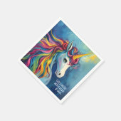 Serviette En Papier Unicorne 2 (Coin)