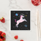 Serviette En Papier Unicorne Animaux Dans L'Espace (En situation)