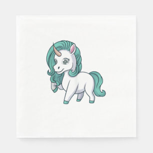 Serviette En Papier Unicorne Avec Pétrole Mane Cute Drôle Conception U
