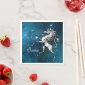 Serviette En Papier Unicorne céleste (En situation)