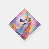 Serviette En Papier Unicorne couleur Pastel (Coin)