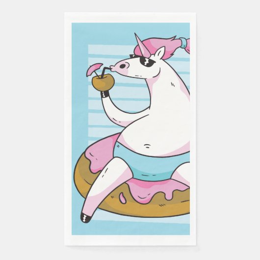 Serviette En Papier Unicorne d'été (Devant)