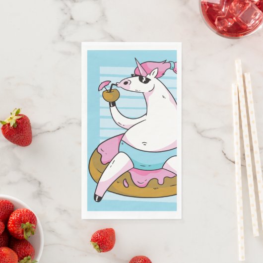 Serviette En Papier Unicorne d'été (En situation)