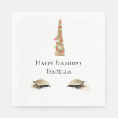 Serviette En Papier Unicorne d'or Sparkle (Devant)