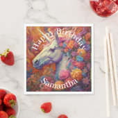 Serviette En Papier Unicorne Extraordinaire Joyeux anniversaire (En situation)