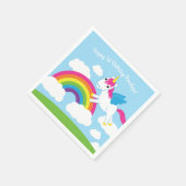 Serviette En Papier Unicorne fête d'anniversaire (Coin)