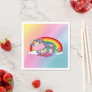 Serviette En Papier Unicorne heureux Anniversaire serviettes