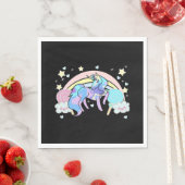 Serviette En Papier Unicorne LOVE (En situation)