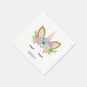 Serviette En Papier Unicorne magique parties scintillant de nom person (Coin)