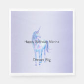 Serviette En Papier Unicorne magique violette Ombre    (Devant)