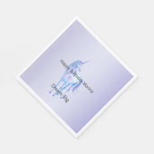 Serviette En Papier Unicorne magique violette Ombre    (Coin)