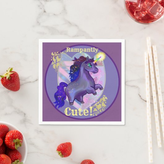 Serviette En Papier Unicorne mignonne (En situation)