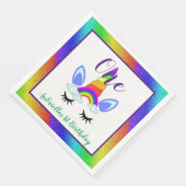 Serviette En Papier Unicorne Premier anniversaire (Coin)