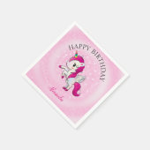 Serviette En Papier Unicorne rose bébé (Coin)