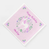 Serviette En Papier Unicorne rose Faux Parties scintillant rose Annive (Coin)